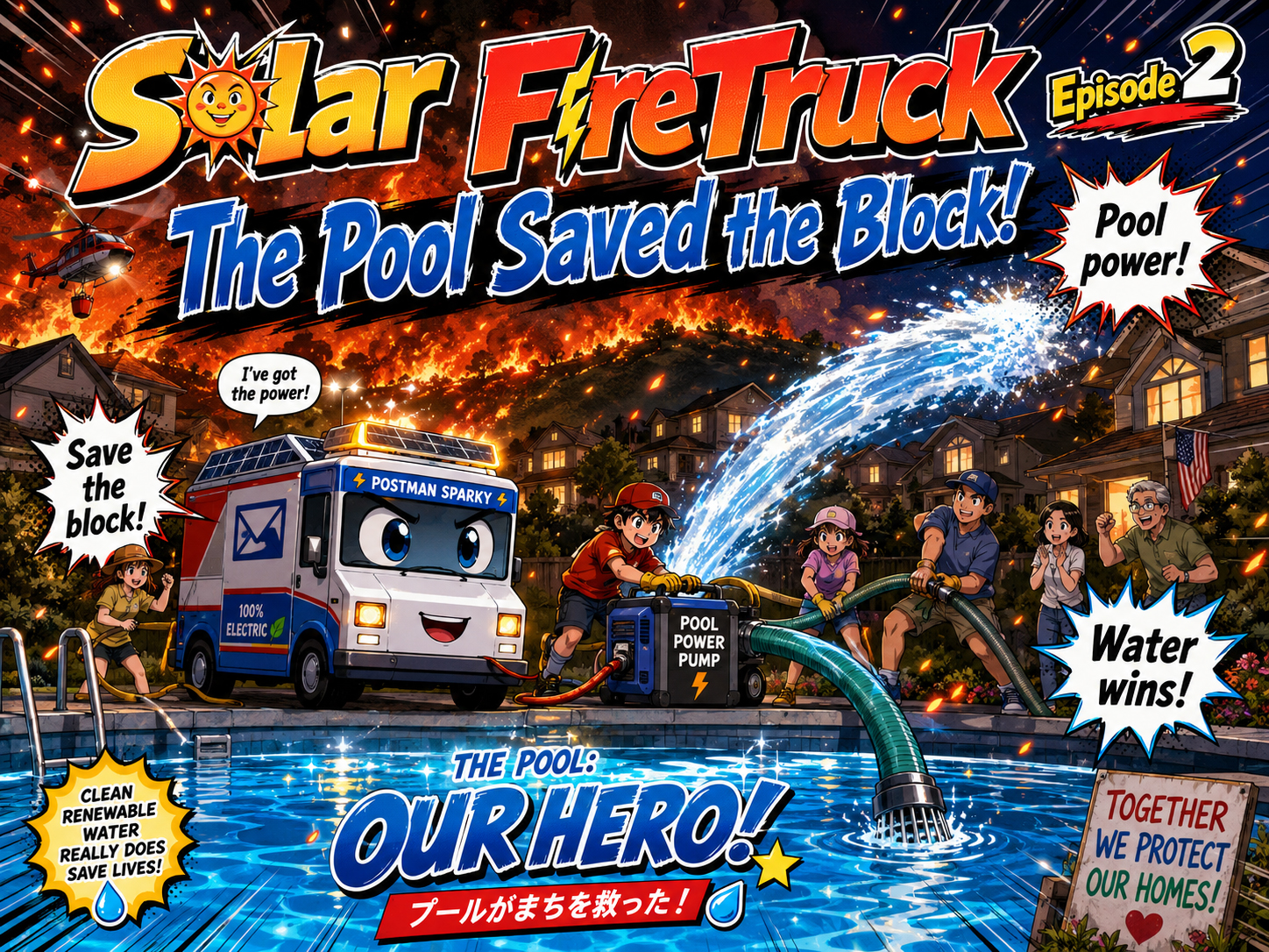 Manga episode 2: The pool saved the block