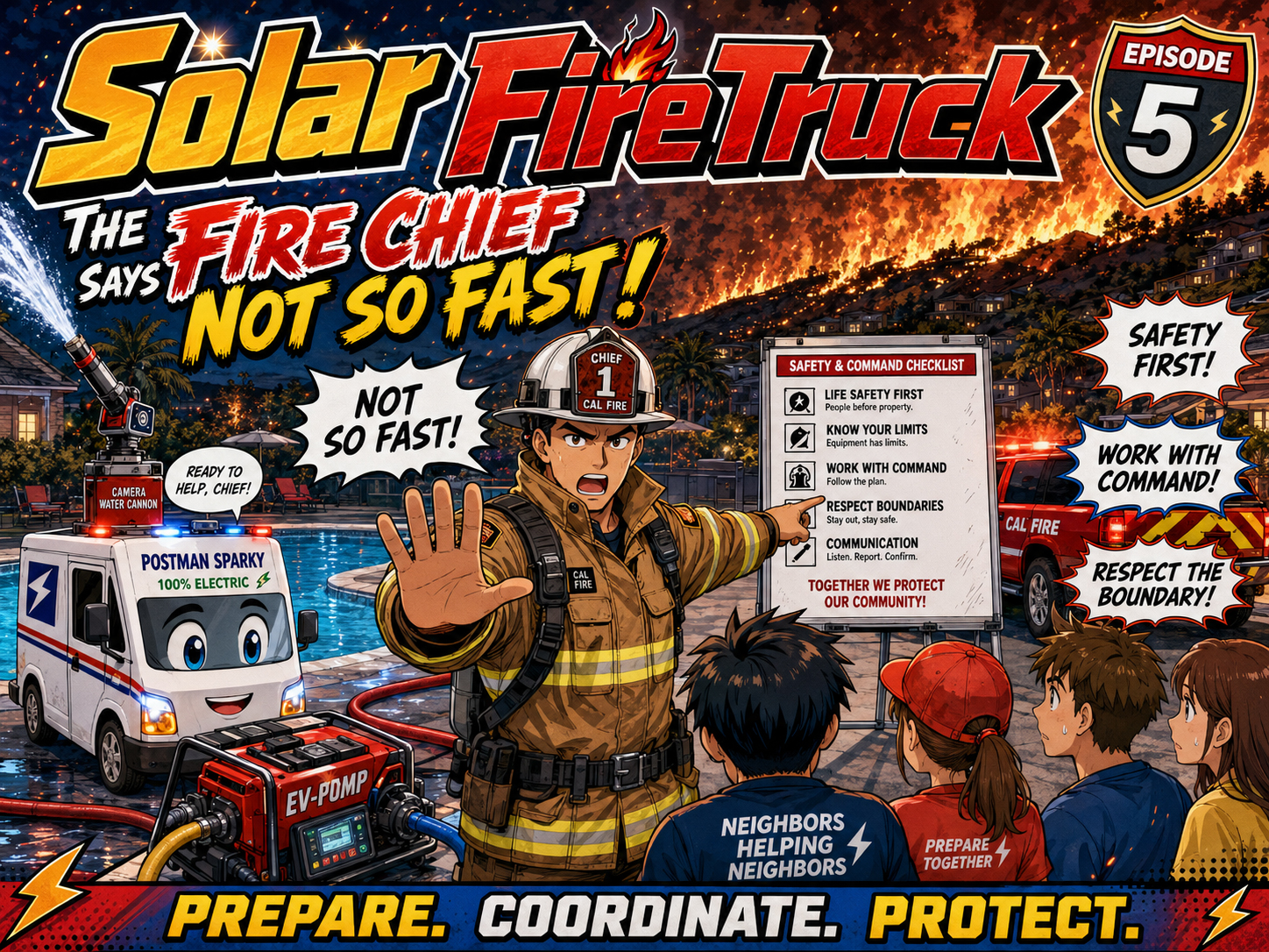 Manga episode 5: The fire chief says not so fast